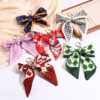 Wholesale Woven Knotted Bow Silk Scarf Keychains