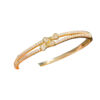 Wholesale 18k genuine gold electroplated zircon bow buckle bracelet