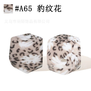 A65-leopard print flower / 17mm