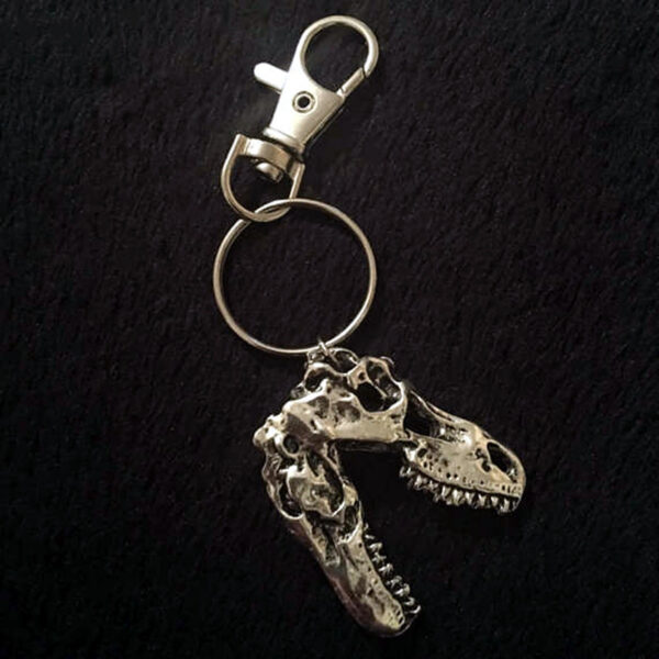 Wholesale Handmade Tyrannosaurus rex dinosaur skull pendant keychain