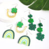O1CN01CZ59oT1K1DyYKrXUL_2863701103-0-cib Wholesale St. Patrick's Day Shamrock Hat Letter Rainbow Acrylic Earrings