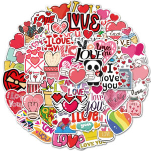 Wholesale 50 pcs Valentine's DayLove Cartoon Stickers