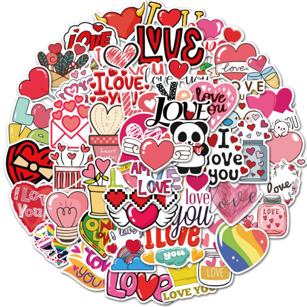 Wholesale 50 pcs Valentine's DayLove Cartoon Stickers