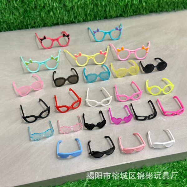 Wholesale 100pcs 30cm Doll Multi color Glasses Doll Accessories