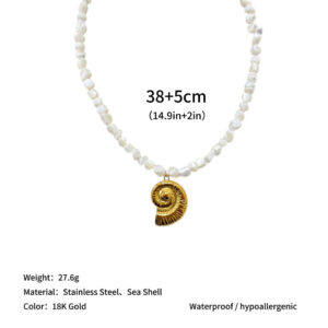 Natural white shell conch style - in stock