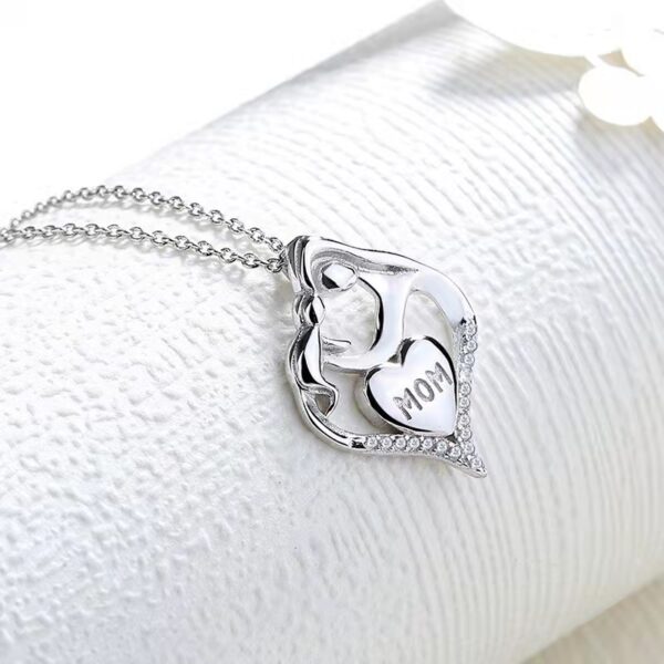 Wholesale Mother-Child Pendant Mother's Day Gift Heart-Shaped Necklace