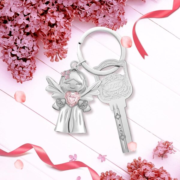 Wholesale Smile Guardian Angel Jewelry Zircon Love Keychain