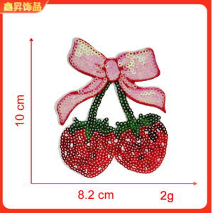 Heated hot melt glue*red*strawberry*bow strawberry*height 10*8.2cm