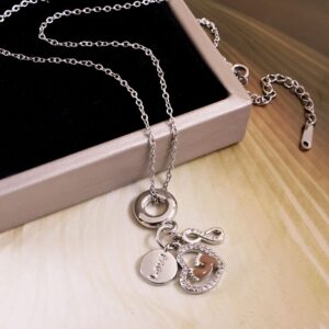 Xl1863 love foot necklace silver