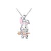 Wholesale Cute Cartoon Pink Rabbit Necklace