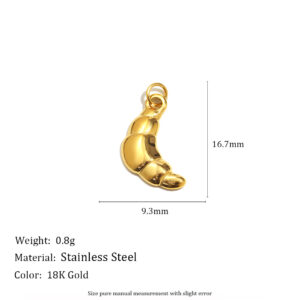 Horn pendant-gold