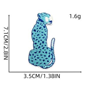 Blue cheetah cloth sticker 14#