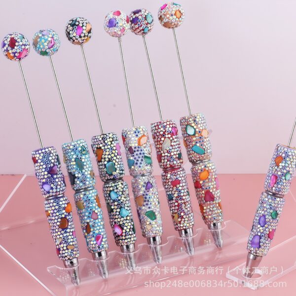 O1CN01CgKjzg1okxyhK7i7p_2218132465264-0-cib Wholesale Colorful Shell Full Diamond DIY Fancy Beadable Pens