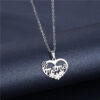 Wholesale Necklace Heart-shaped English Letters Mom Necklace Stainless Steel Necklace