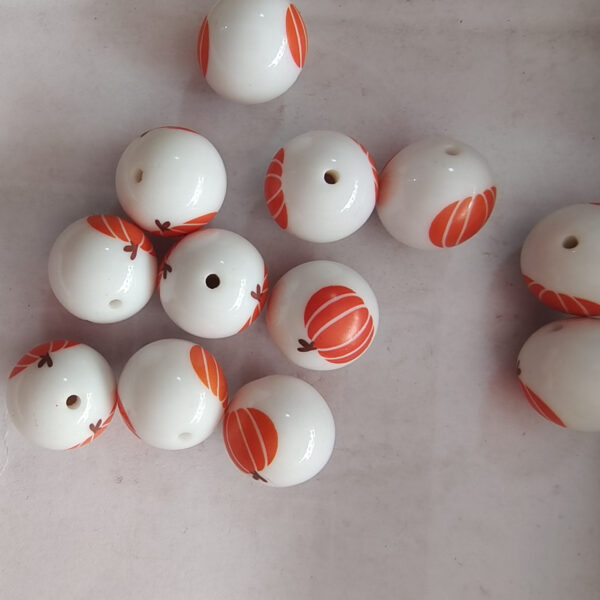 O1CN01ChvPob1QErIEyoMuI_2201245431945-0-cib Wholesale 5pcs 20MM Acrylic Thanksgiving Two Color Pumpkin Print Beads