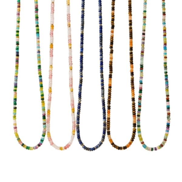 O1CN01Ci4N4H1LOs3Rjy3d7_2218486551290-0-cib Wholesale Jewelry Set Colorful Dopamine Bohemian Style Beaded Tiger Eye Stone Bracelet Natural Stone Necklace