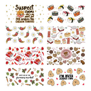 Wholesale Uv Transfer Sticker Glass Cup Crystal Label Crystal Sticker Cross-Border Exclusive for 16oz Glass Cup Special Sticker 23Cmx11Cm