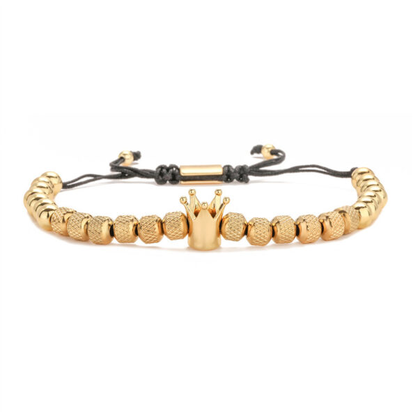 Wholesale Copper Crown Bracelet with Beaded Pineapple Beads