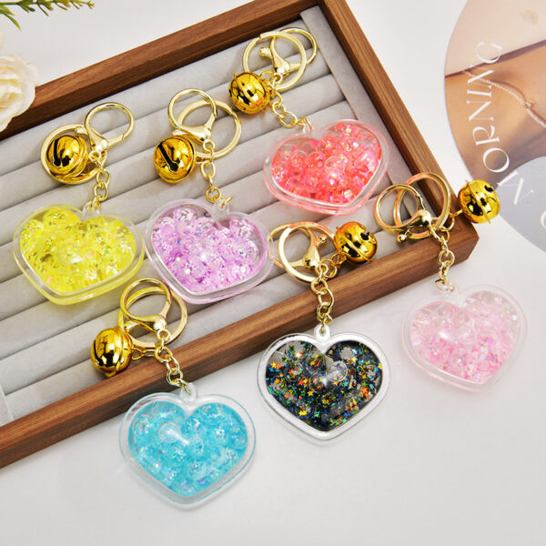 O1CN01Ckdgdl1JM0ErM5N5C_2200601031013-0-cib Wholesale Acrylic Luminous Bubble Bead Heart Keychain