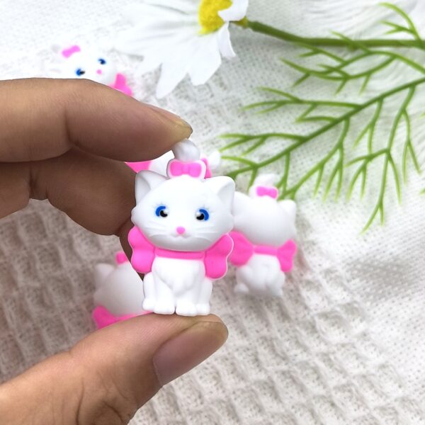 O1CN01CmKEzY2FO3hOxXb91_2216349148869-0-cib Wholesale 10pcs 3D Three-dimensional Silicone Cute Pink Kitten Cartoon Beads
