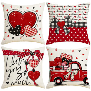 Wholesale Valentine's Day Heart Case Love Letter Print Waist Pillow Cushion
