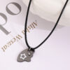 Wholesale Moon and Sun Three-person Splicing Alloy Diamond Two-piece Set Necklace