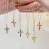 Wholesale Stylish Women's Necklace with Creative Cross Pendant