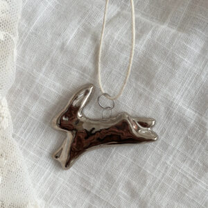 Gold rabbit necklace