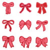 Wholesale Red diverse bow embroidery DIY Patches