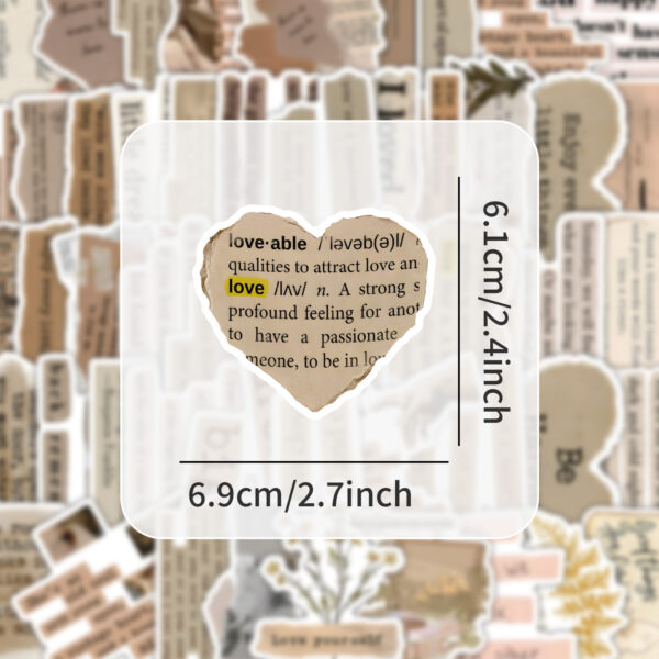 Wholesale 53 Vintage Inspirational English Phrase Waterproof Vinyl Stickers