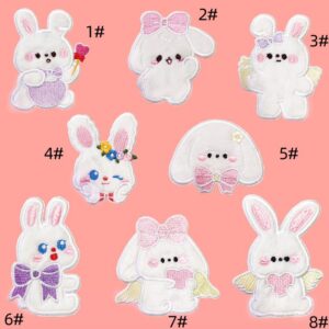 Self-adhesive plush rabbit combination (8)
