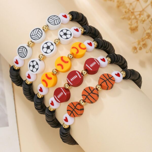 O1CN01Ct0uFW24FOY99Hxqh_2215896657361-0-cib Wholesale Sports Ball Basketball Baseball Football Soft Pottery Acrylic Bracelet