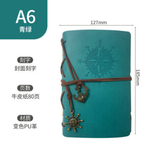 A6 green pirate book (el132-16)