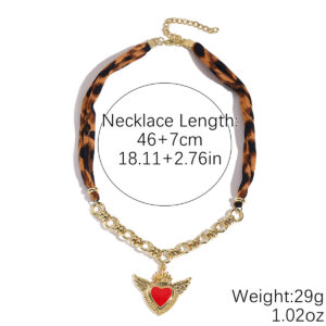 N2511-10 angel wings red heart