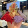 Wholesale Cute Full Rhinestone Multicolor Small Fish Keychain