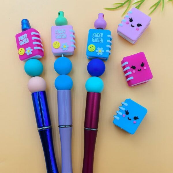 O1CN01CwiLBn2FO3iBj13nh_2216349148869-0-cib Wholesale 10pcs Cartoon Image Colorful 3D Book Silicone Beads