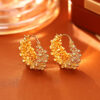 Wholesale Hollow U-shaped Beaded Bag Earrings