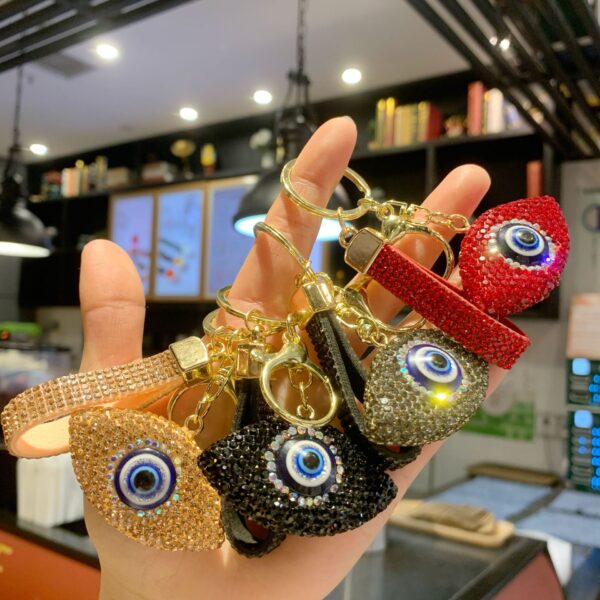 Wholesale Full Rhinestone Demon Eye Keychain