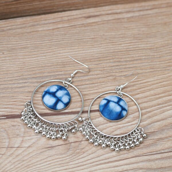 O1CN01CyK5L51PXoA3JopOf_2217769361851-0-cib Wholesale Yunnan Dali Lijiang Ethnic Style Women's Blue-Dyed Fabric Earrings Guizhou Tie-Dye Mid-Length Earrings