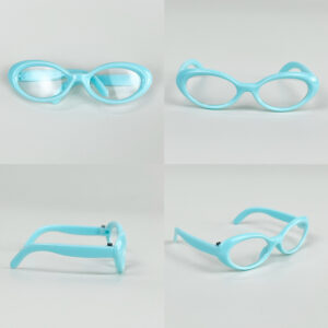 Blue frame clear lenses