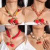 Wholesale Acrylic large bead cherry pendant necklace