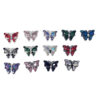 Wholesale 10pcs Crystal Diamond Three Dimensional Butterfly Straight Hole Beads
