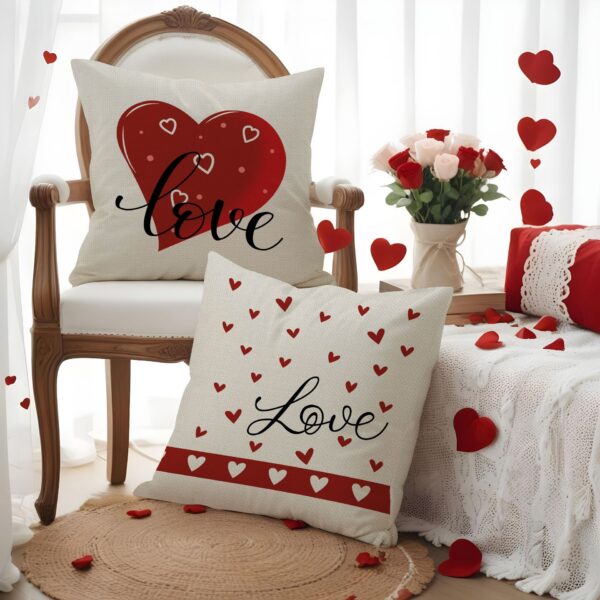 Wholesale Red Heart Print Pillowcase Valentine's Day Set Pillowcase