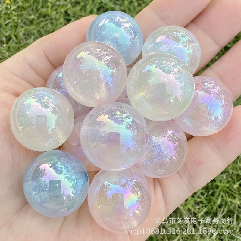 Wholesale 20mm luminous UV straight hole acrylic beads