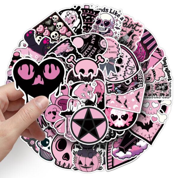 Wholesale 50pcs Gothic Graffiti Stickers Dark Skull Stickers