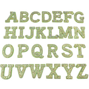 Hot Melt Adhesive * green * single letter note * height 5.5cm