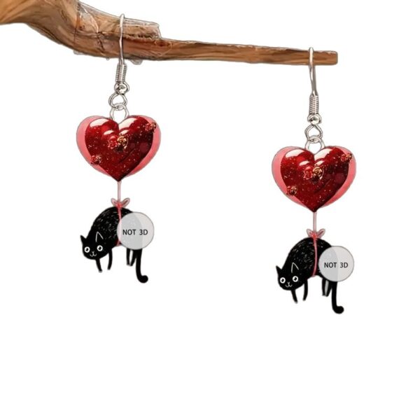 Wholesale Valentine's Day red wine glass acrylic earrings
