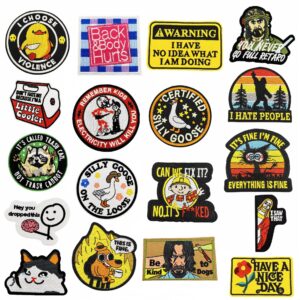 Wholesale Cartoon Fun Quirky Style English Letter Animal Character Velcro Badge Patch