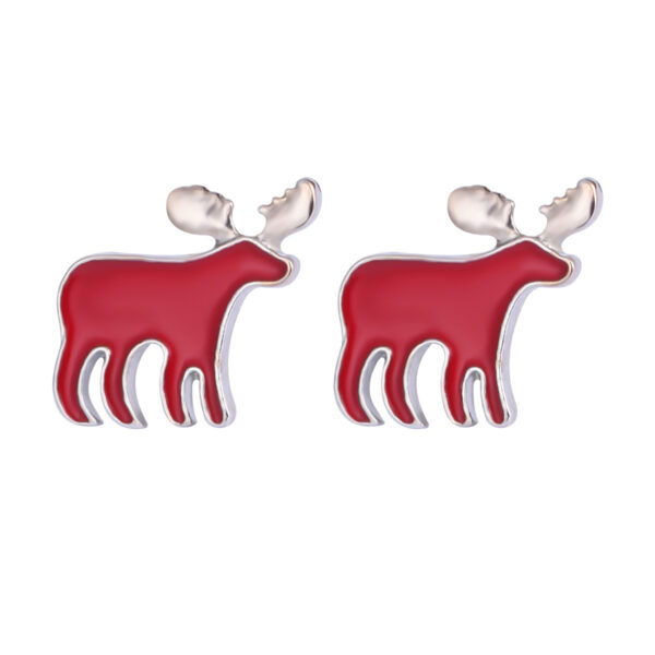 Wholesale New Canadian Flag Earrings Zinc Alloy Dripping Oil Red Maple Leaf Earrings