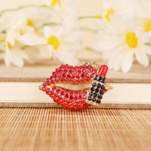 Diamond lipstick lips [red]